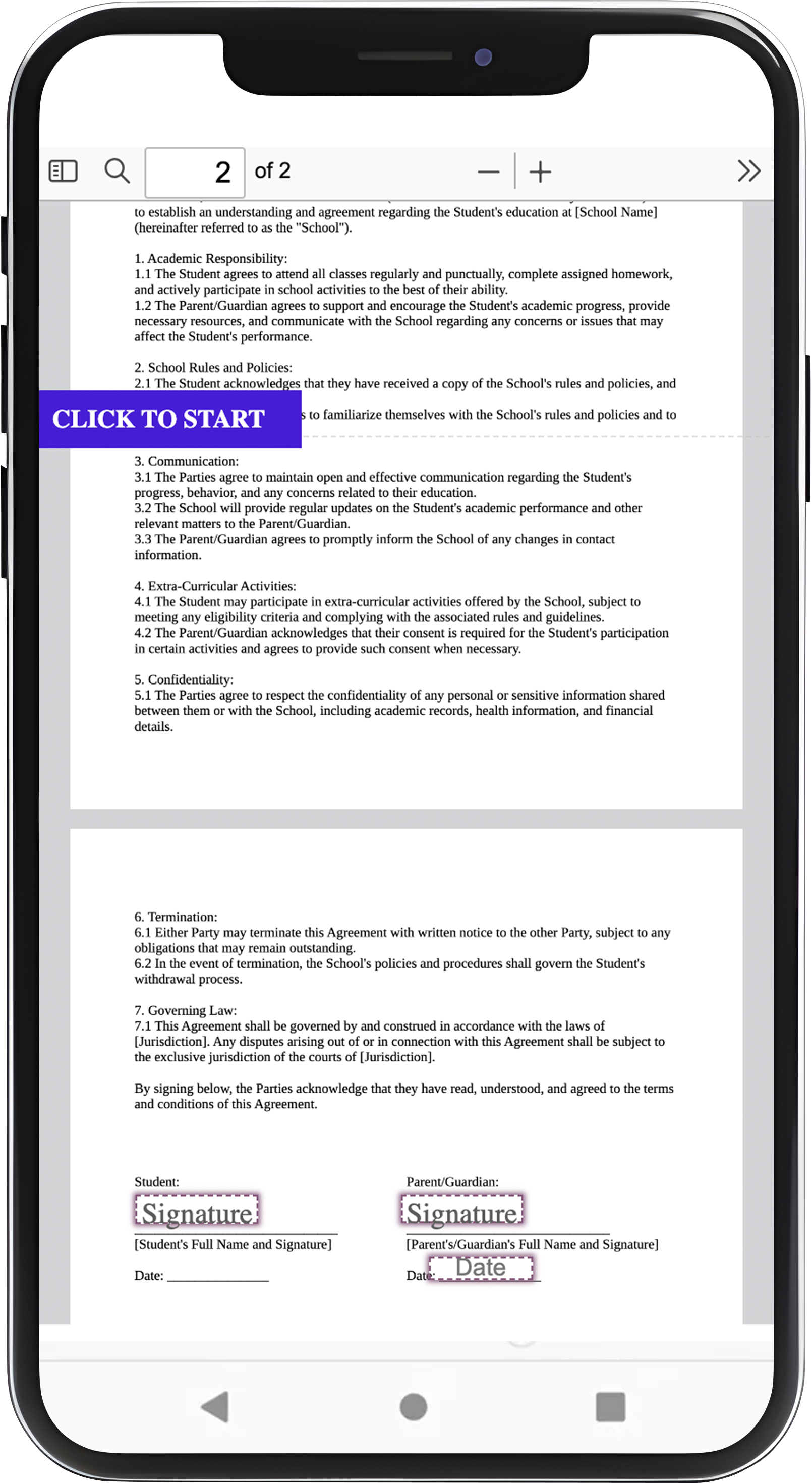 Mobile-friendly e-signing with multi-signer support, automated reminders, secure cloud storage, and no printing needed.
