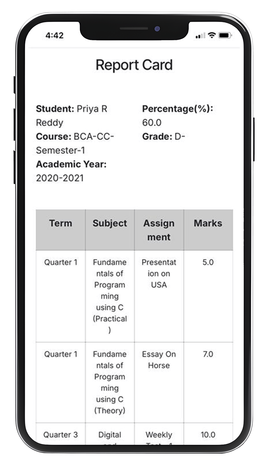 Student self-service portal, secure sharing, access tracking, audit trail, and lifetime record access.