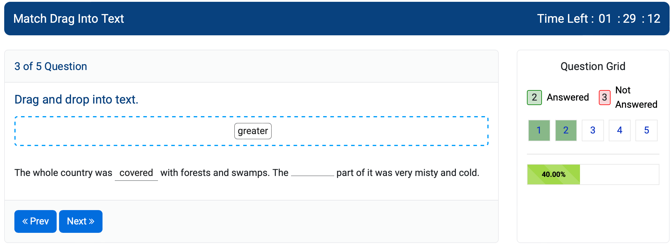 Create quizzes with MCQ, true/false, short answer, time limits, random questions, and batch assignments.