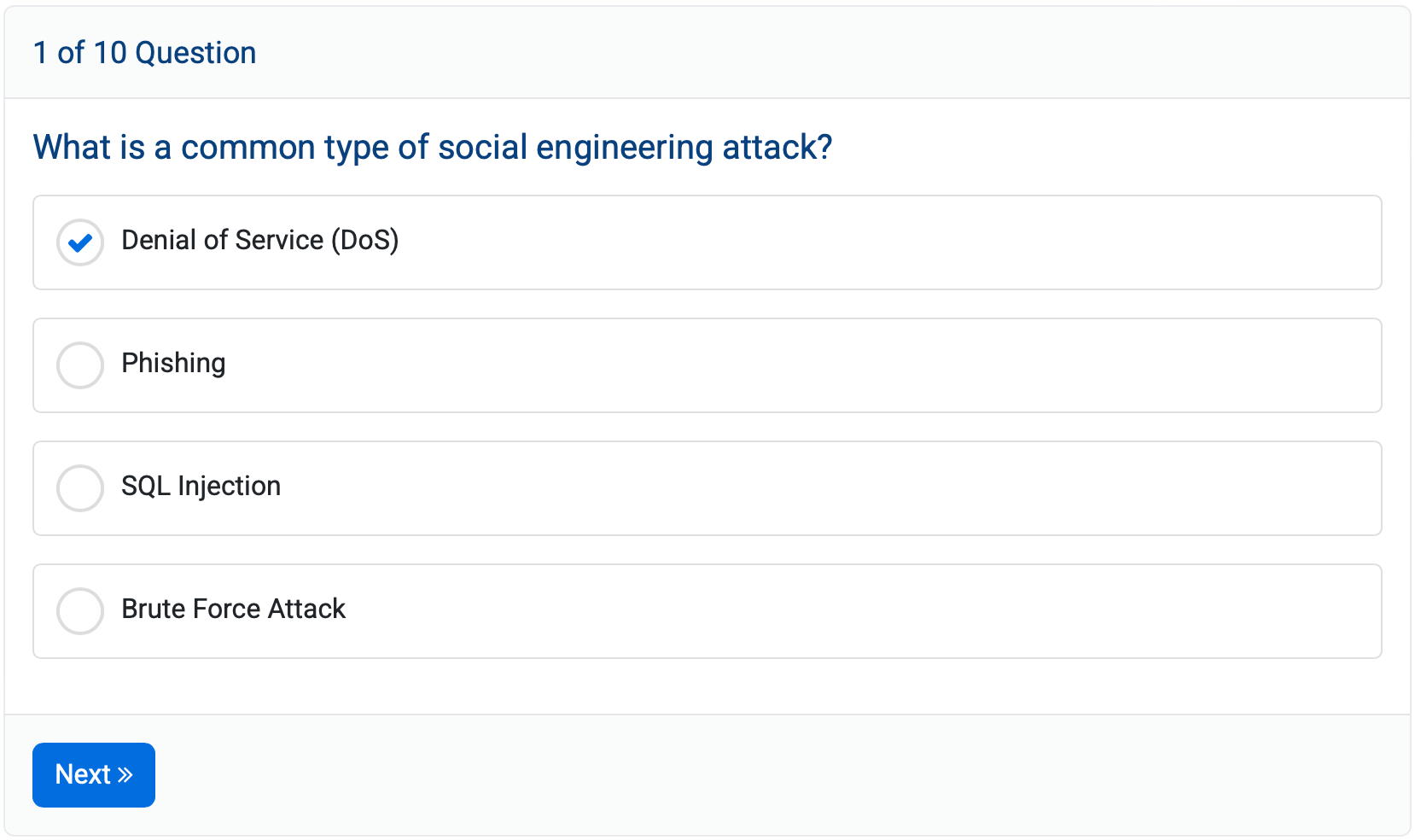 Create quizzes with MCQ, true/false, short answer, time limits, random questions, and batch assignments.