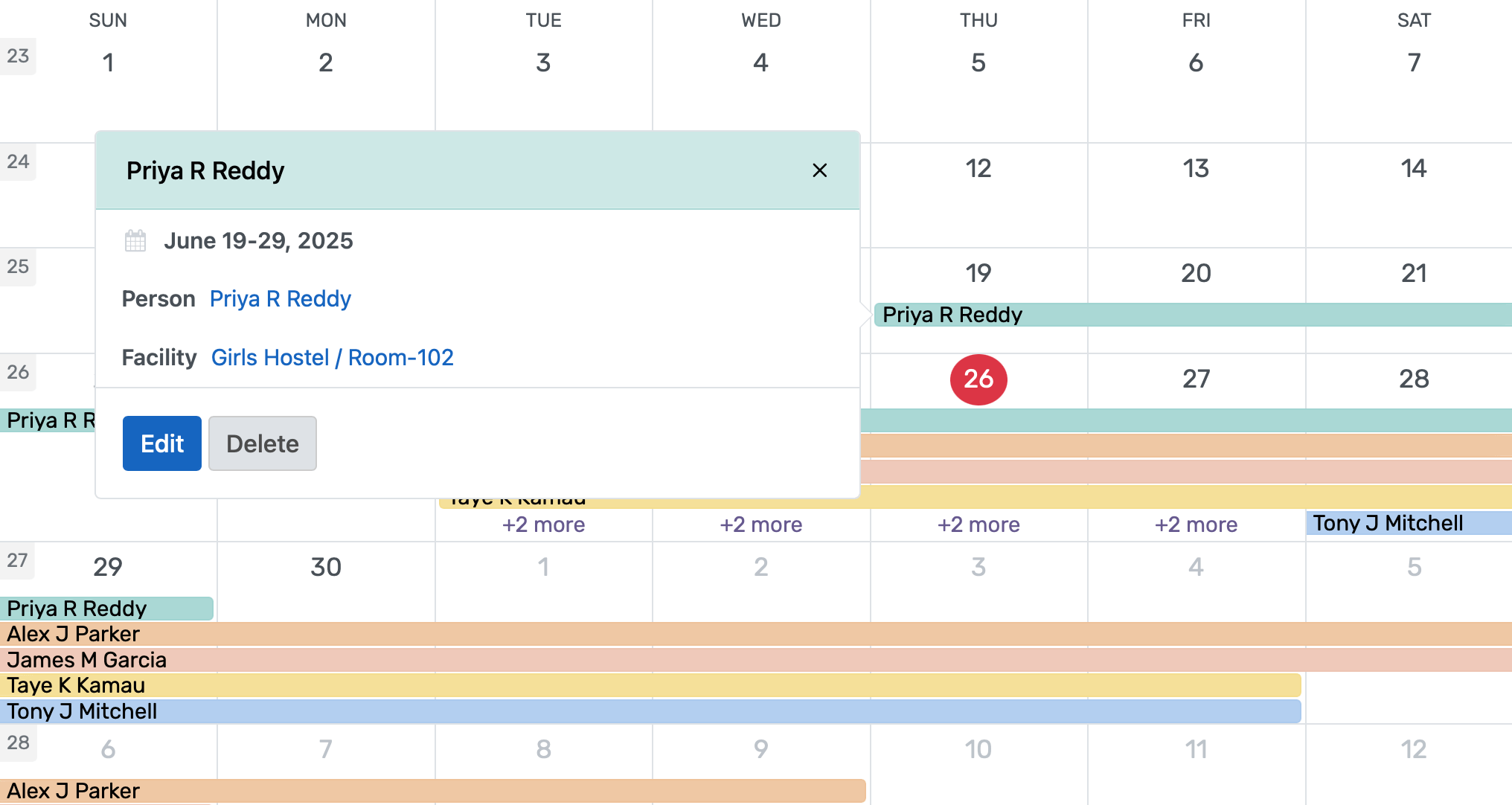 Monitor facilities, track maintenance, manage dorms, oversee transport, and centralize notifications in one dashboard.