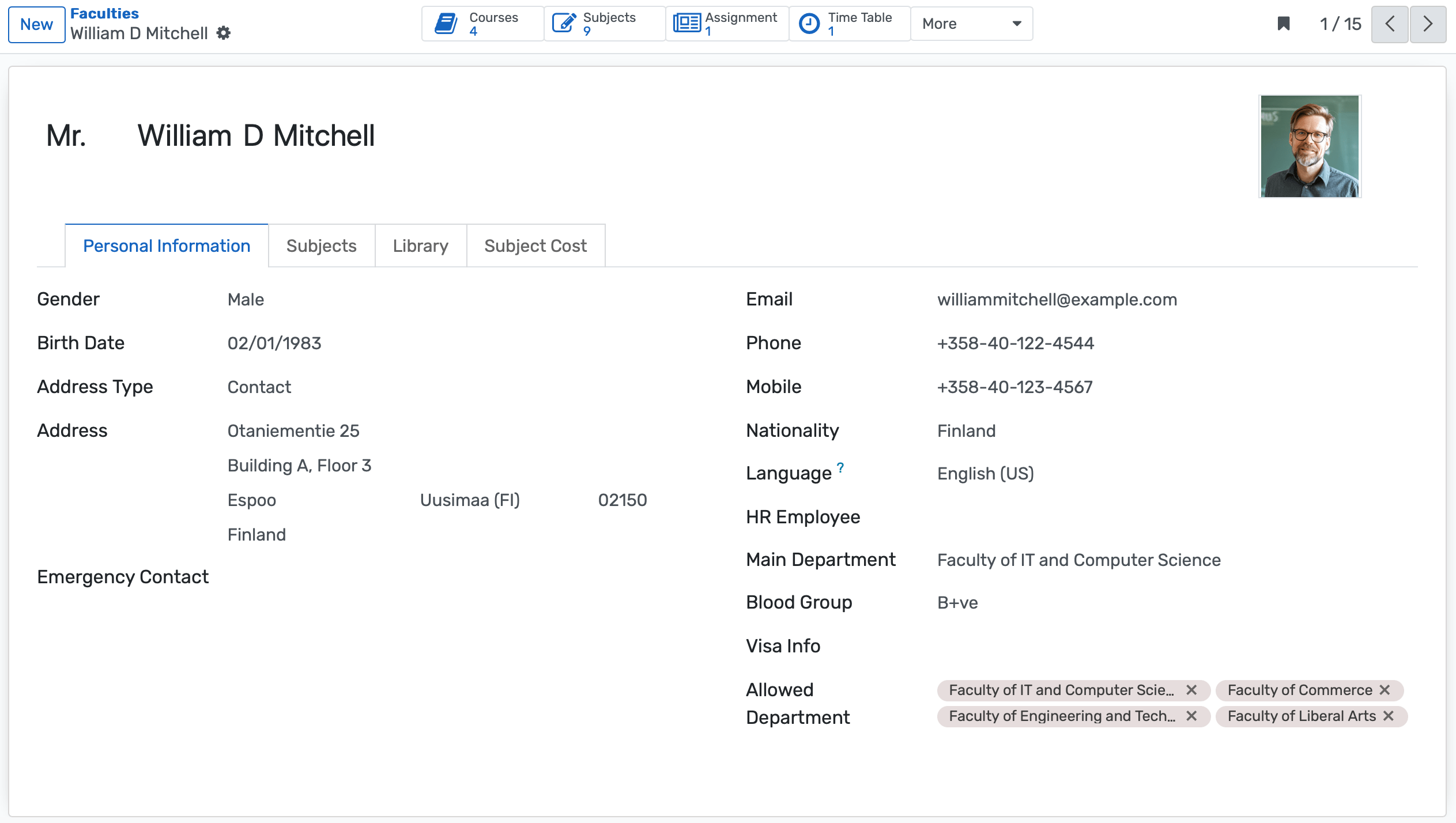 Faculty Management System